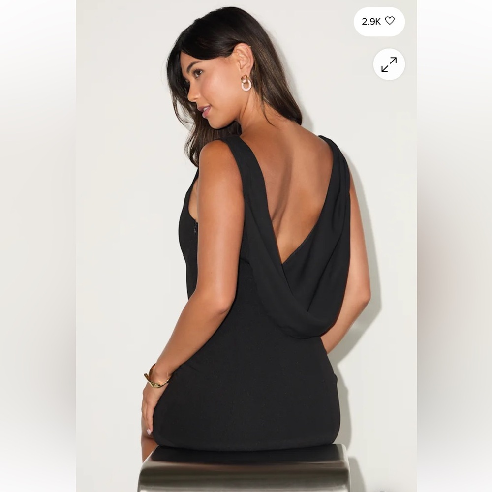 Molly Bracken Cowl Back Mini Dress